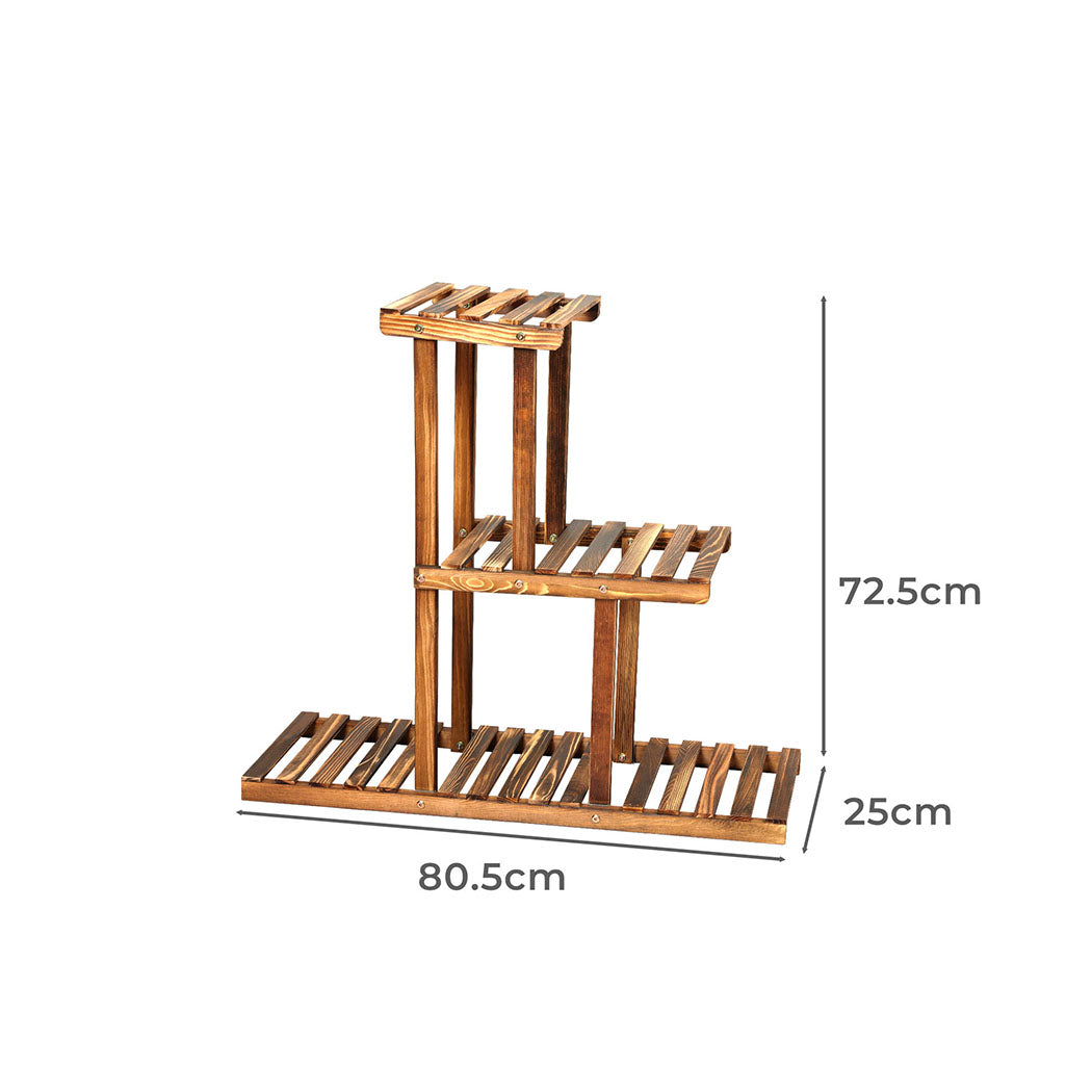 Levede 3-Tier Plant Stand Wood Wooden-1942353760823152642