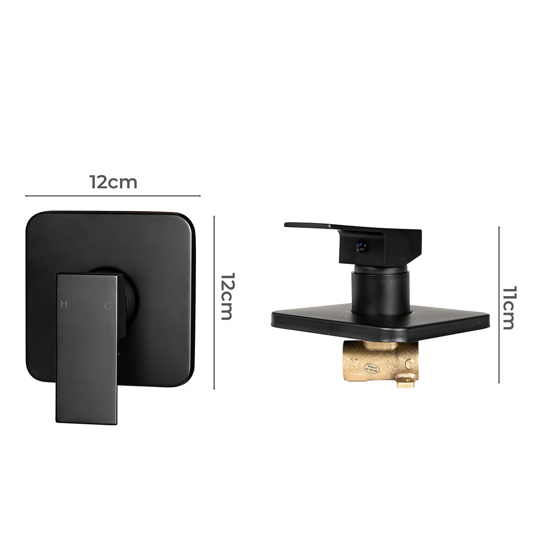 Dutxa Bathroom Shower Mixer Tap Brass Black-1942353241199218690