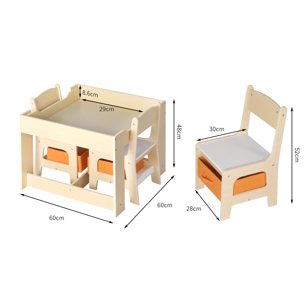 BoPeep Kids Table and Chair Set Storage-1910113149349138434