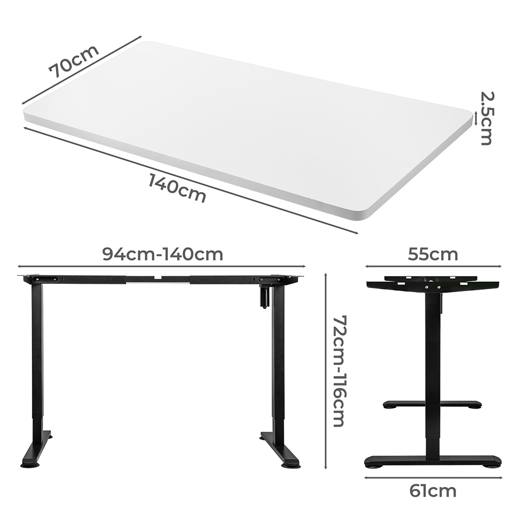 Levede Motorised Standing Desk Adjustable 140cm White 1000x 1MM-1910112996886188034