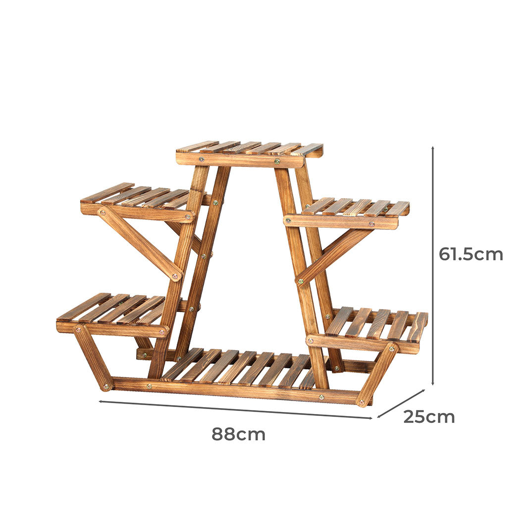 Levede 4-Tier Plant Stand Wood Wooden-1942353760416305154