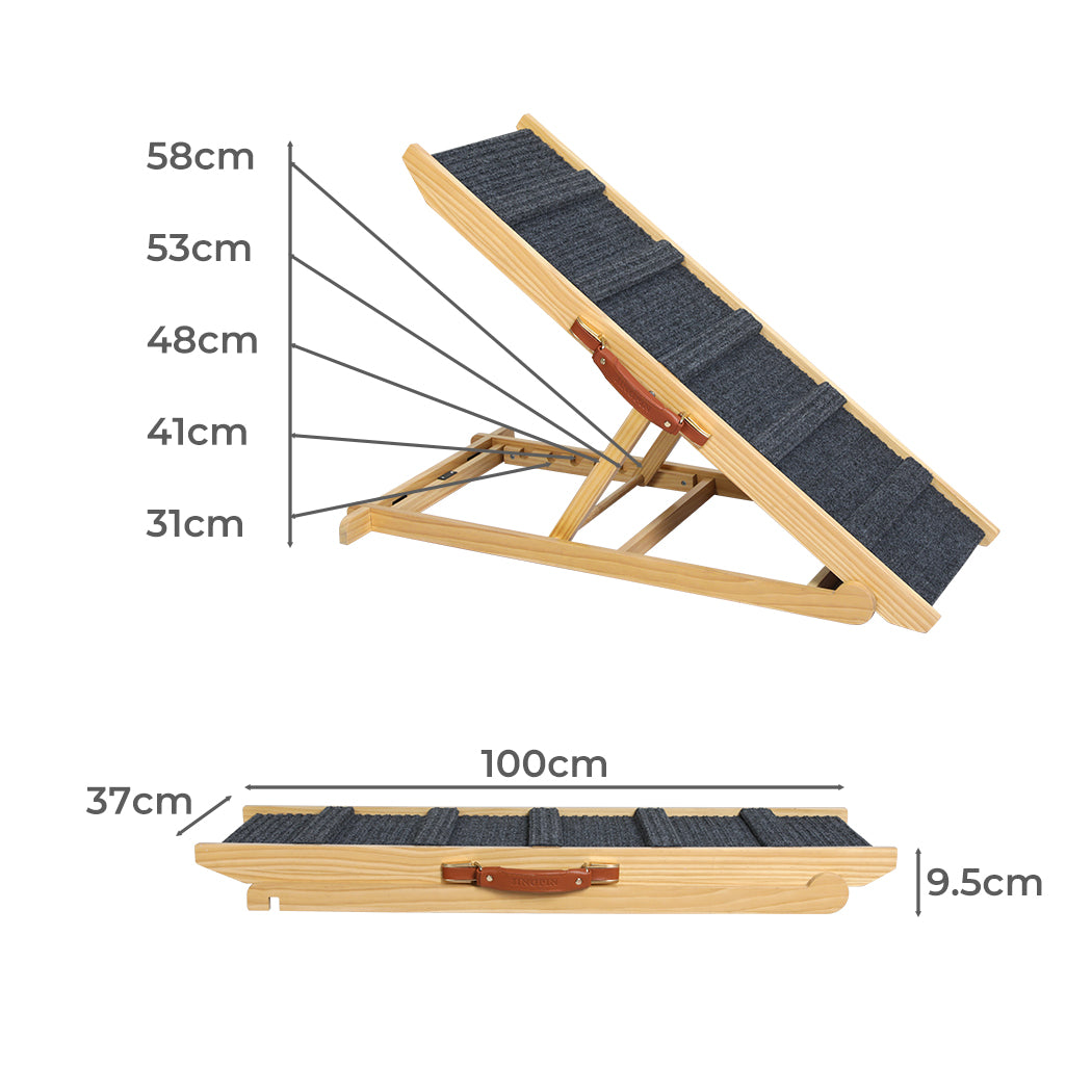 PaWz 5 Wood Adjustable Height Pet Ramp-1942352757541441538
