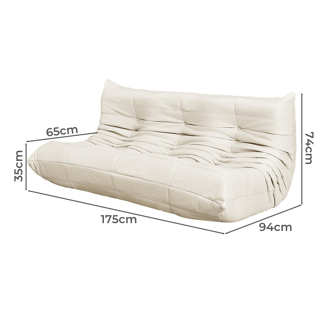Levede 3 Seaters Floor Sofa Caterpillar Lounge-1910112348903968770