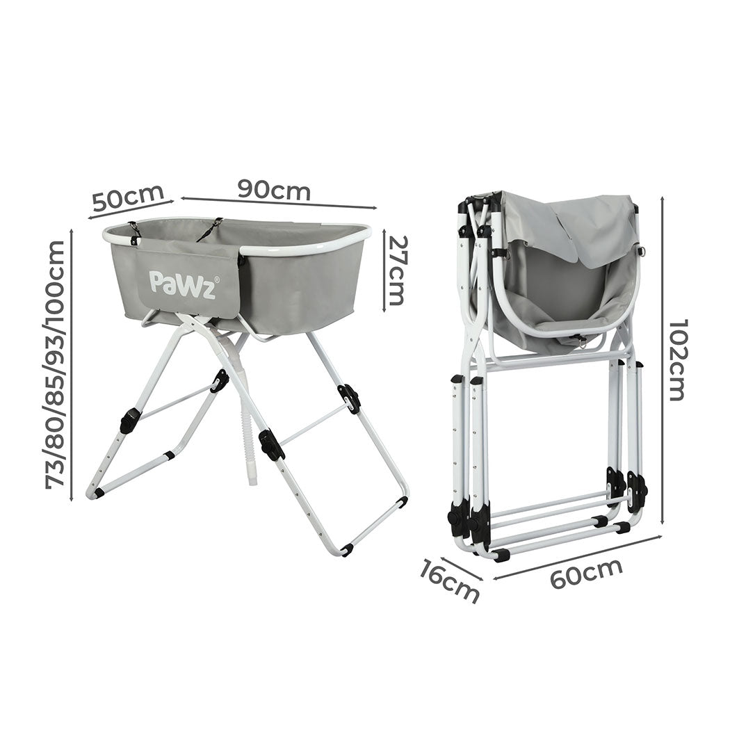 PaWz Pet Bathtub Adjustable Height Folding-1942352764046807042