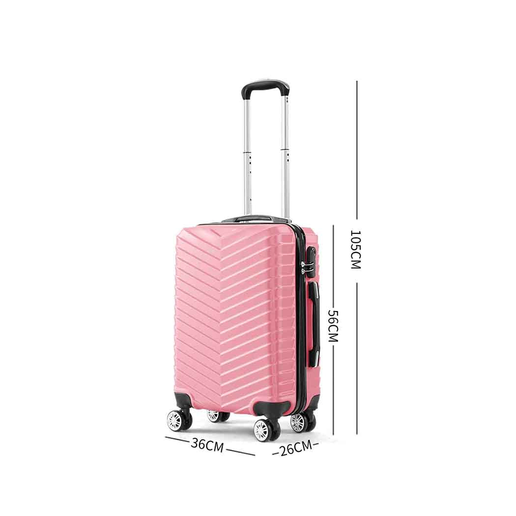 Slimbridge 20" Carry On Travel Luggage Rose 20 inch-1942352930770391042