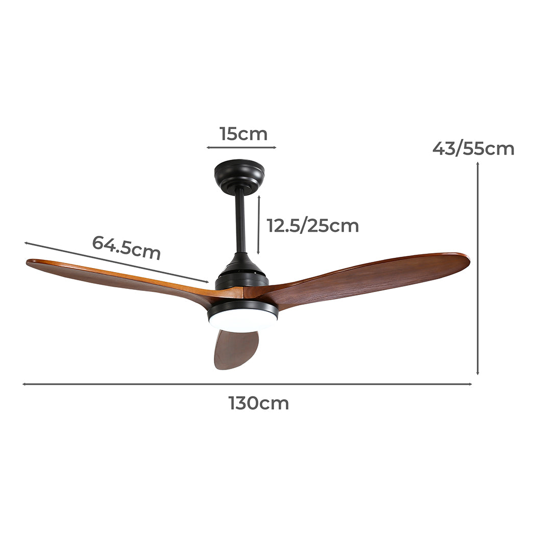 Spector 52'' Ceiling Fan DC Motor LED Walnut-2006733156178333698