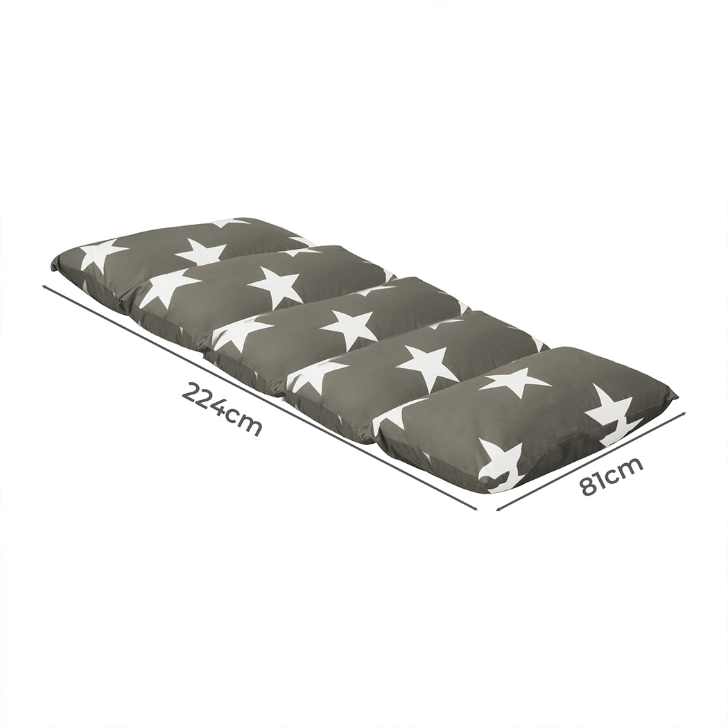 Dreamz Foldable Mattress Kids Pillow Dark grey Large-1910112946856529922