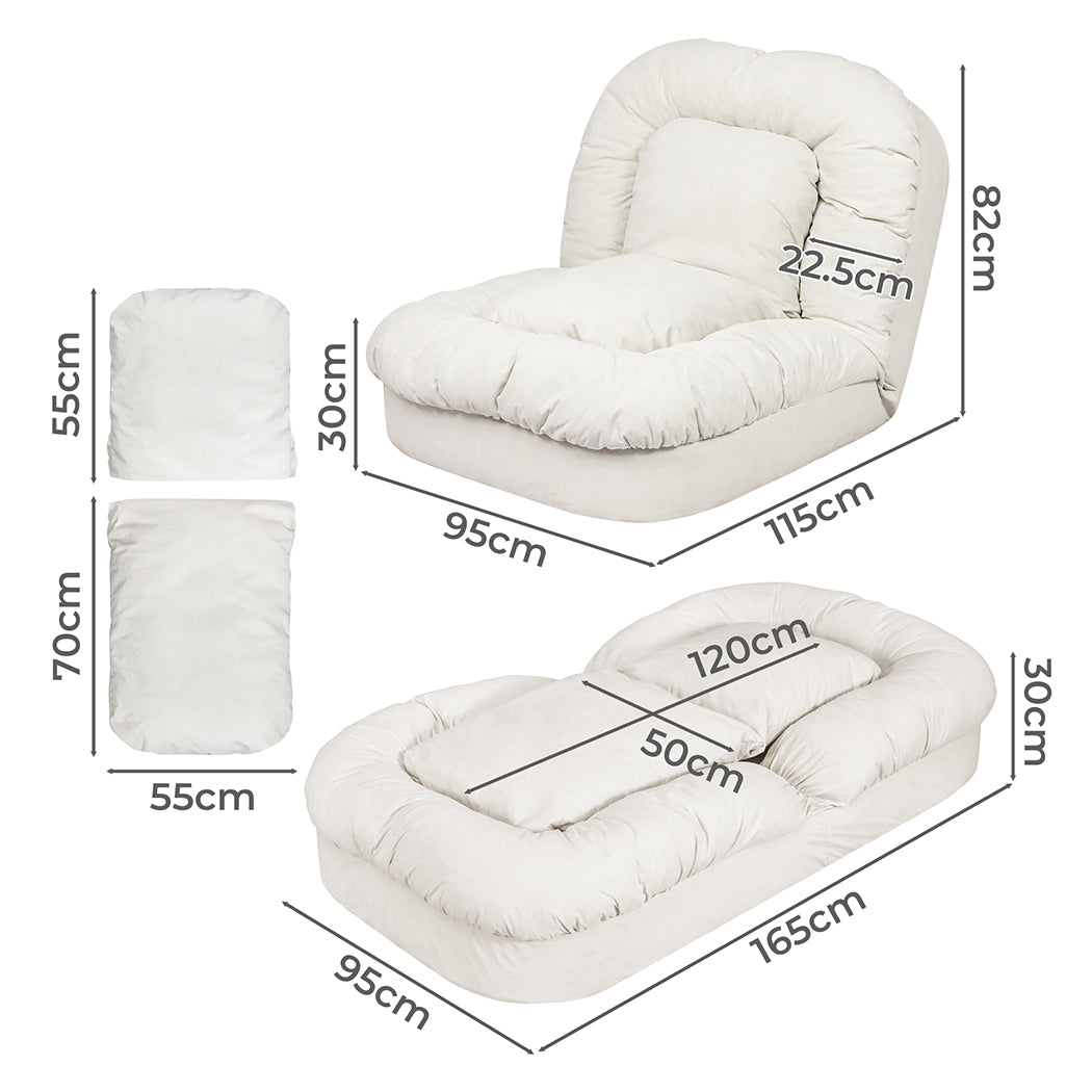 Levede Convertible Lounge Floor Sofa Bed-1910112513073221634