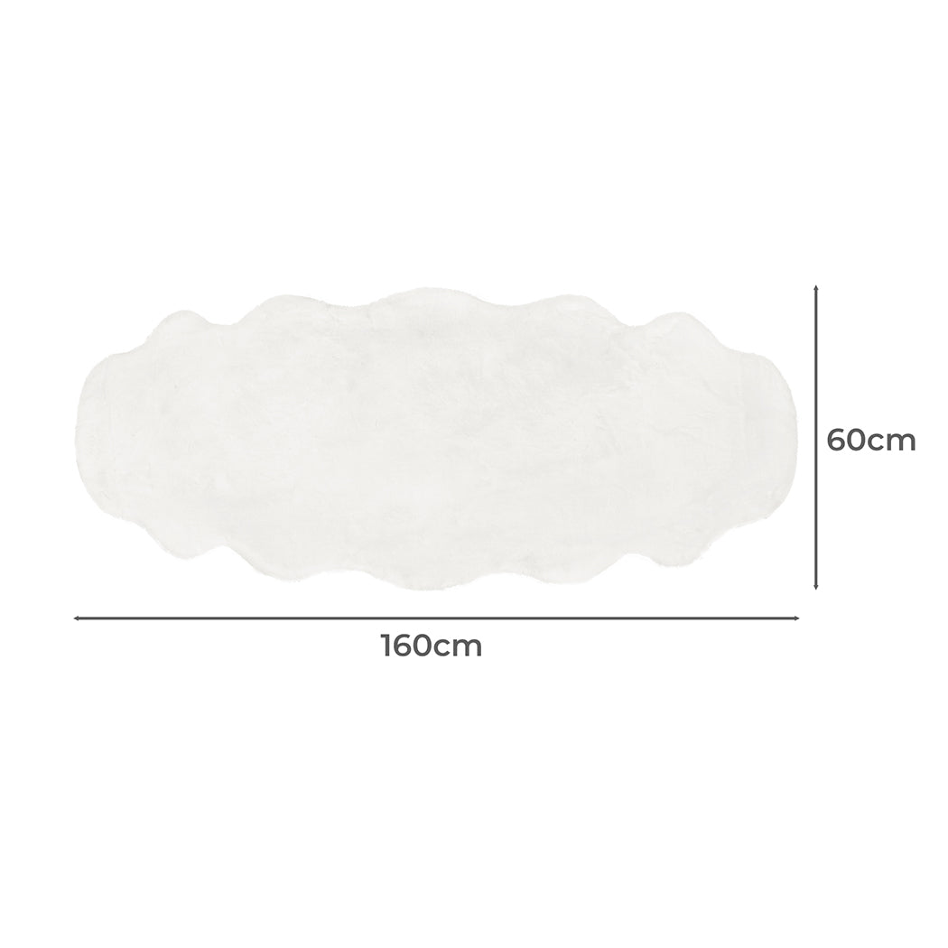 Marlow Floor Rug Area Rugs Cloud Fluffy 60X160cm White-1942353170751688706