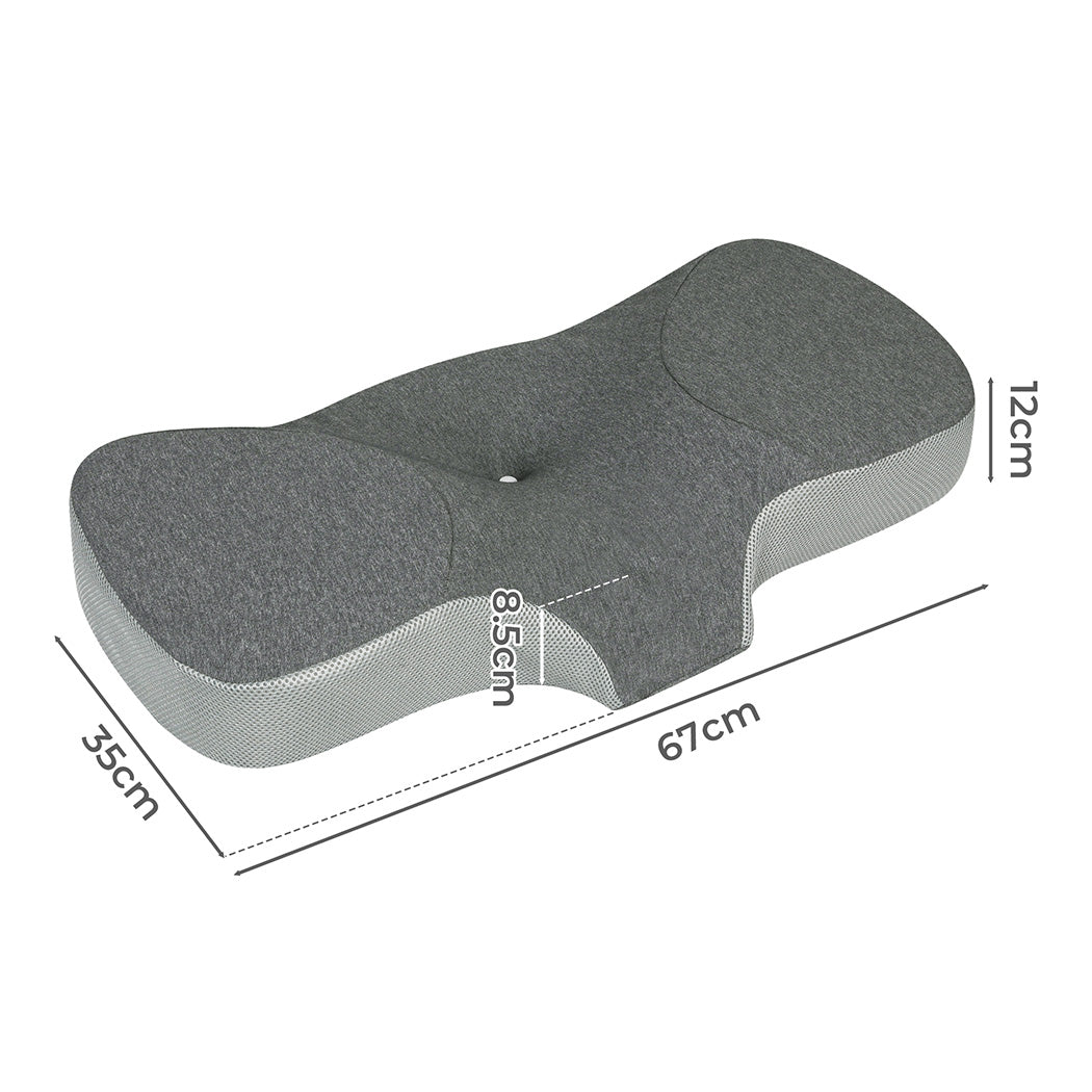 Dreamz Memory Foam Pillow Pillowcase Supprt Grey Rebound-1942353715331731458