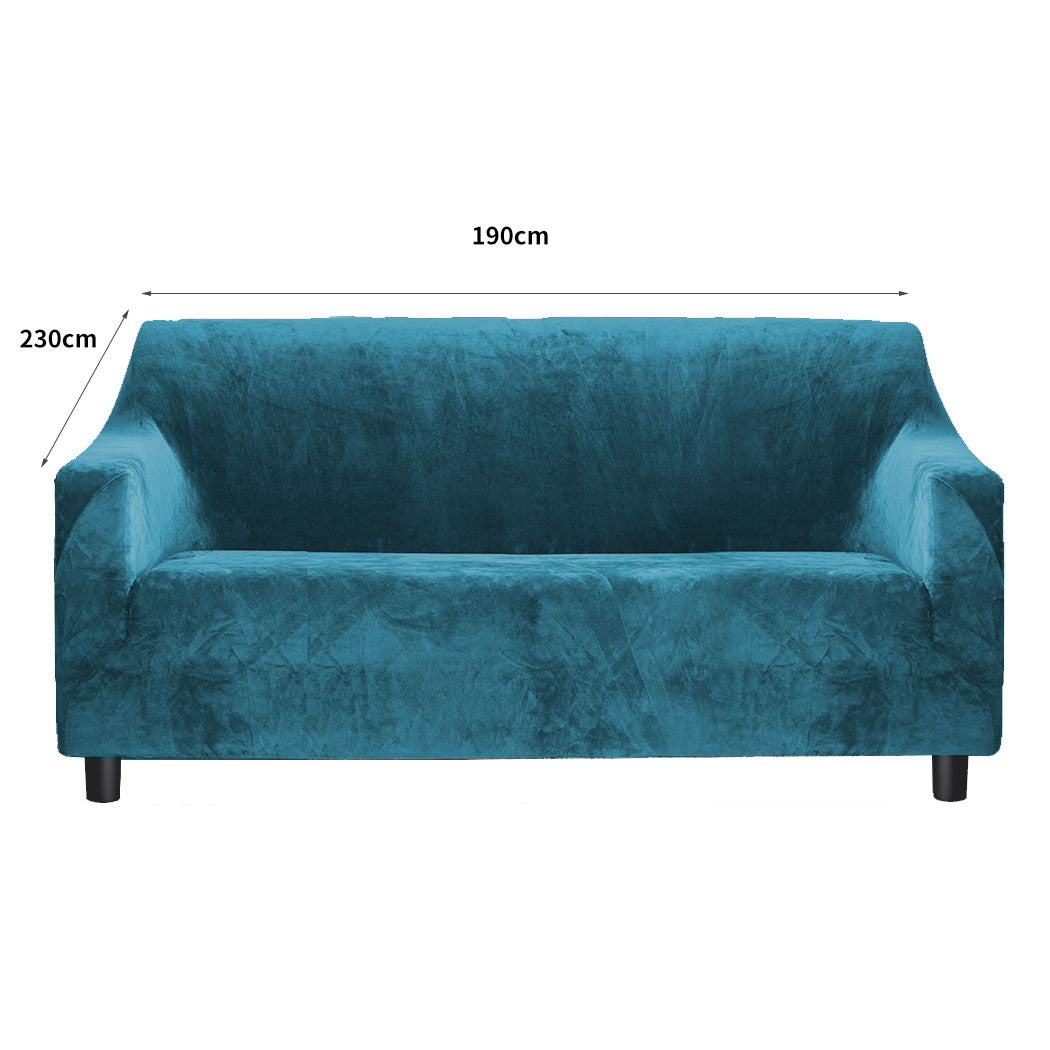 Marlow Sofa Covers 3 Seater High Stretch Green Agate Green-1942353793677135874