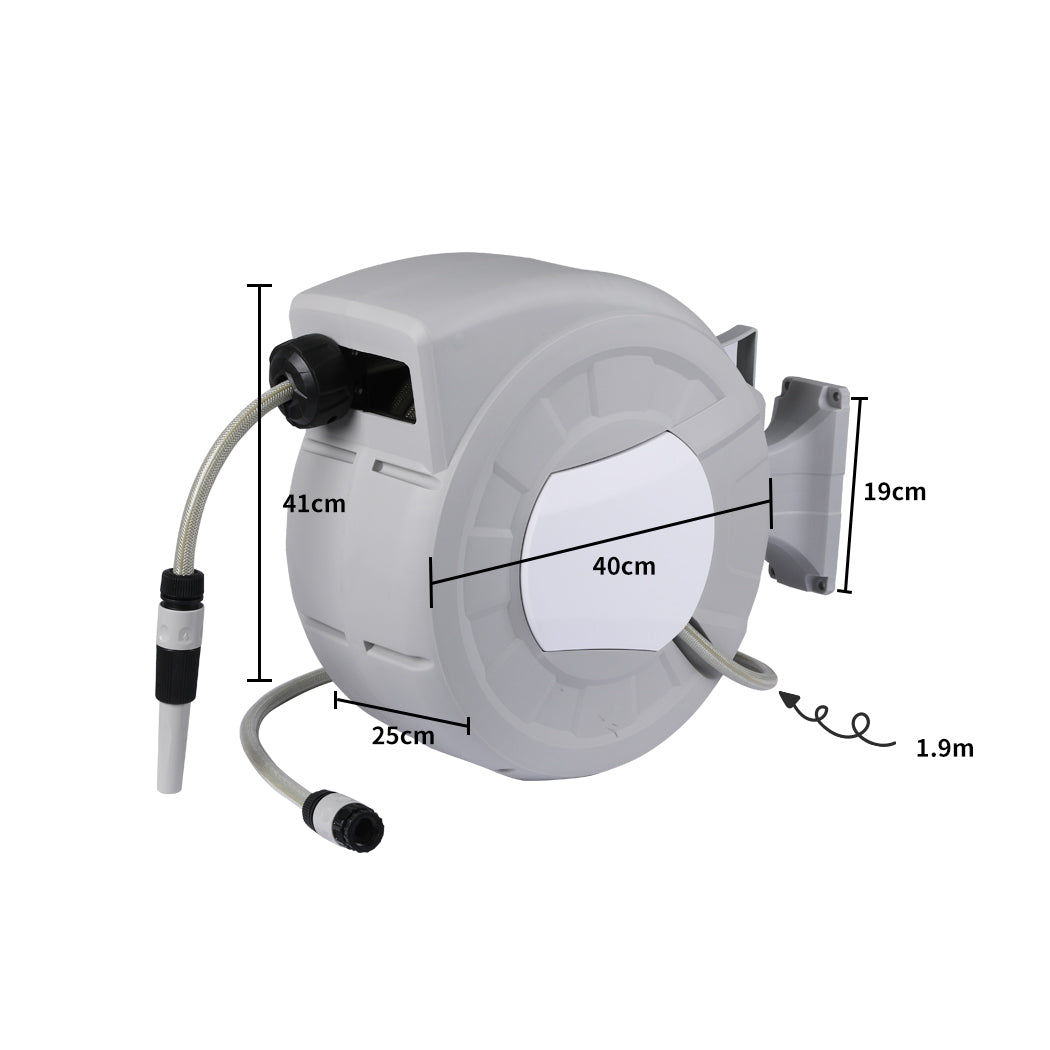 Hose Reel Retractable Water Garden Storage 20M-1942353205556023298