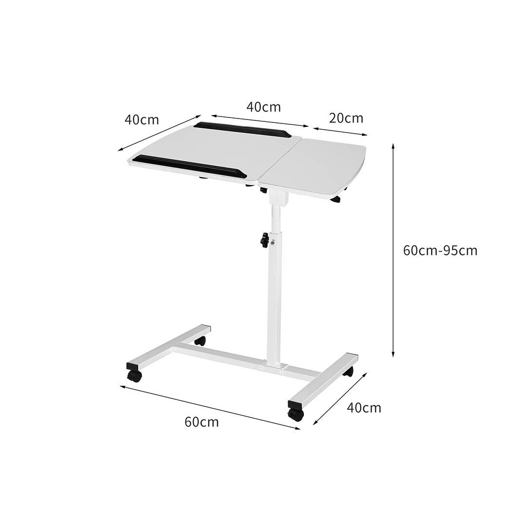 Levede Mobile Laptop Desk Adjustable White-1919892937458716674