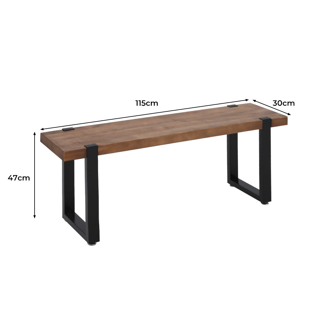 Levede 2x Dining Bench Chairs Wooden 115cm-1910113284498001922