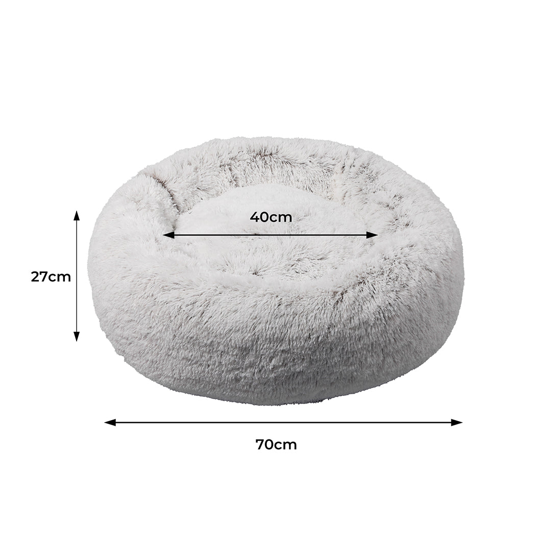 PaWz Pet Bed Cat Dog Donut Nest Calming M Coffee Medium-1942353070608486402