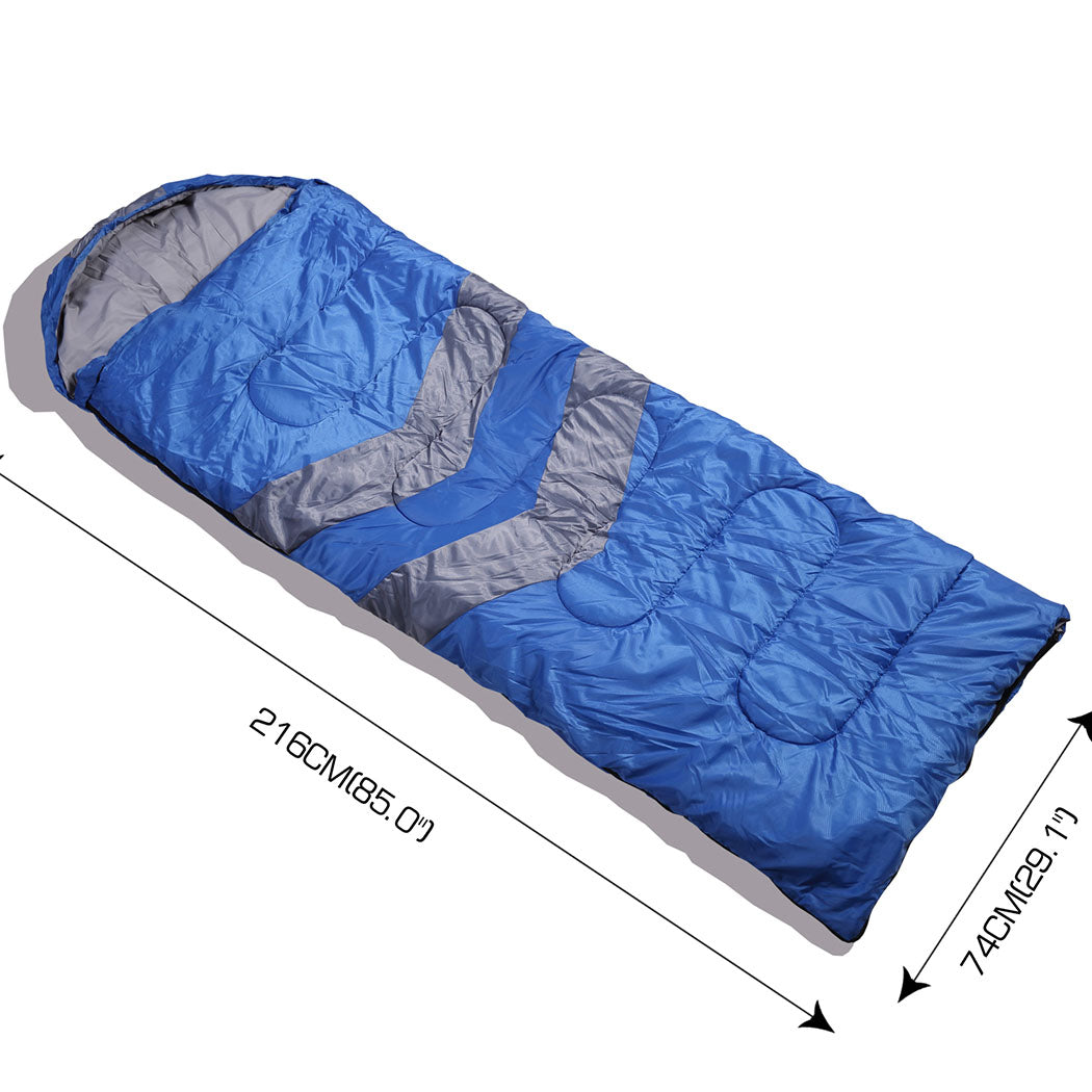 Mountview Single Sleeping Bag Bags Outdoor Blue-1942352890593153026