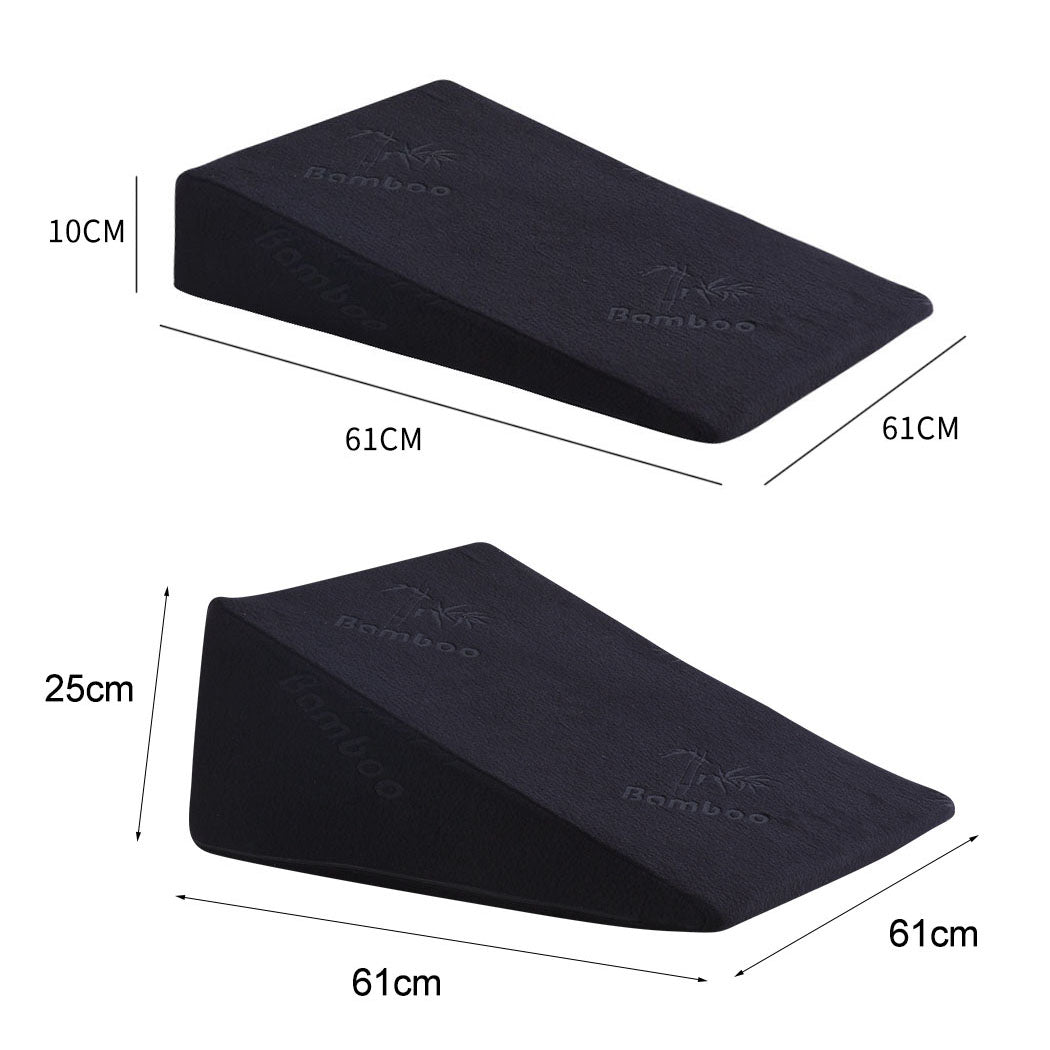 Cool Gel Memory Foam Bed Wedge Pillow With Cover-1942353651905466370