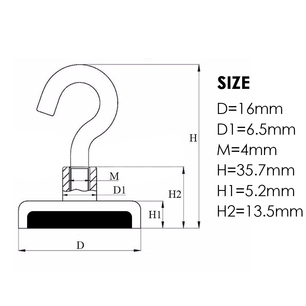 Traderight 10x 5.5kg Magnet Hooks Magnetic-1942353185435947010