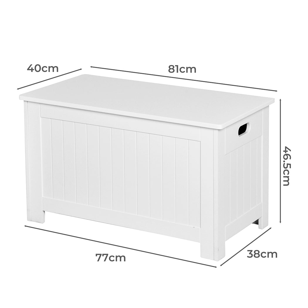 Levede Kids Toy Box Storage Chest Cabinet White-1910112555779624962