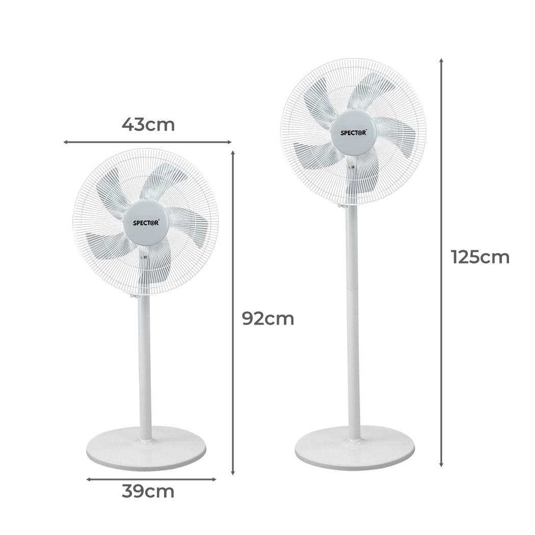 Spector Pedestal Floor Fan Portable White-2006733156383854594
