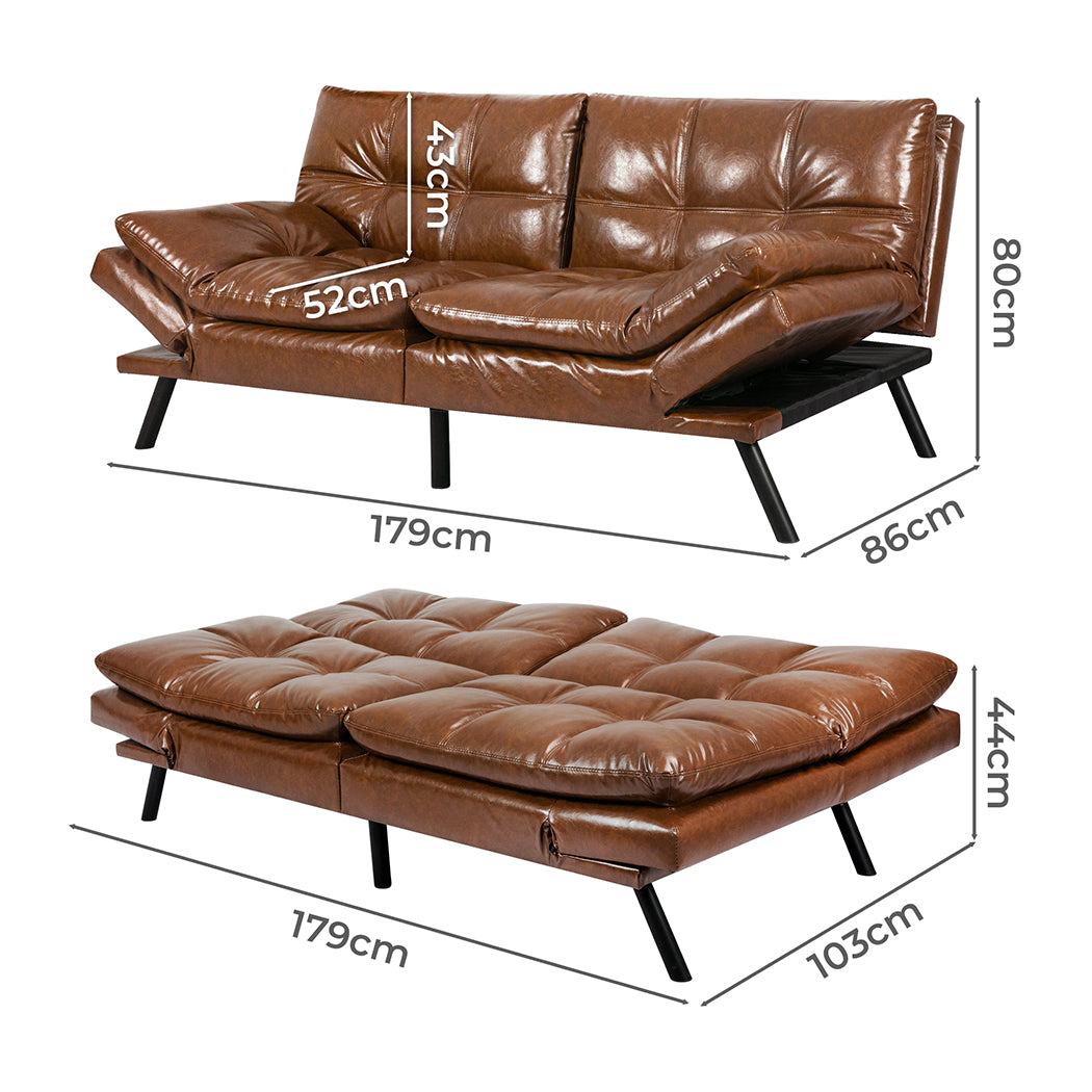 Levede Sofa Bed Futon Recliner Lounge-1910112539828686850