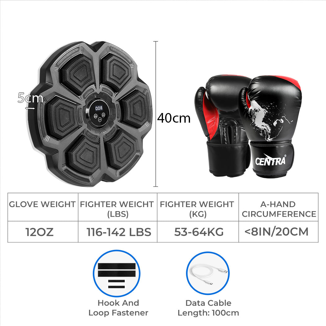 Centra Punching Box With 12OZ Boxing Glove Black-1942353600609128450