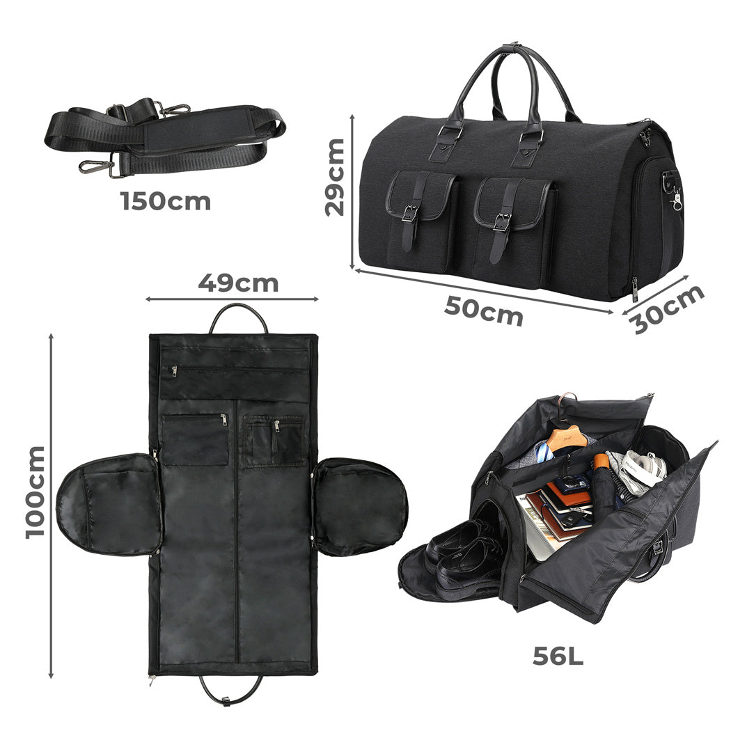 Slimbridge Carry On Garment Bag  2 In 1 Suit Bag-1942353686512668674