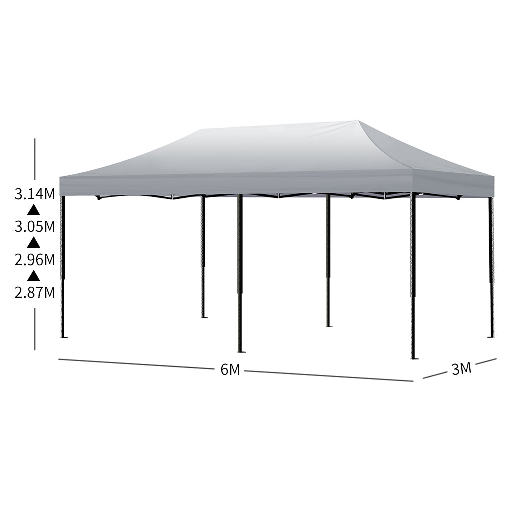 Mountview Gazebo Tent 3x6 Outdoor Marquee Black-1942353792452399106