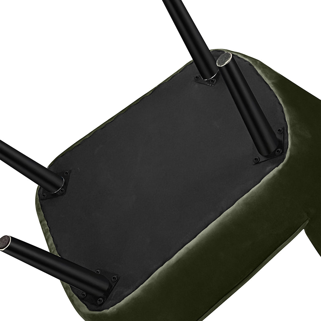 Levede Accent Chair Foot Stool Set Ottoman Green-1919892908174086147