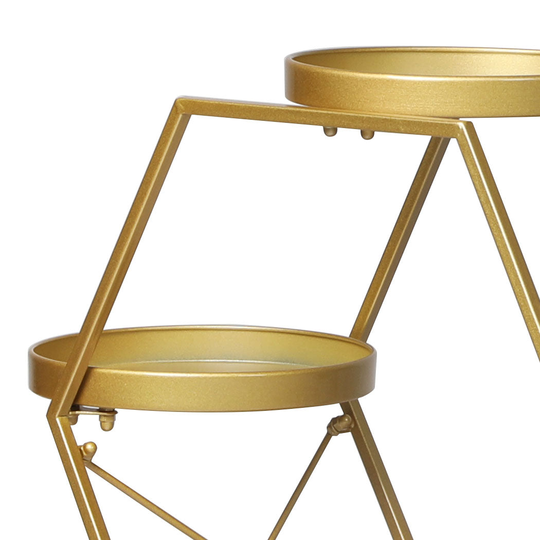 Levede Plant Stand Garden Outdoor Indoor Gold-1942353751700541443