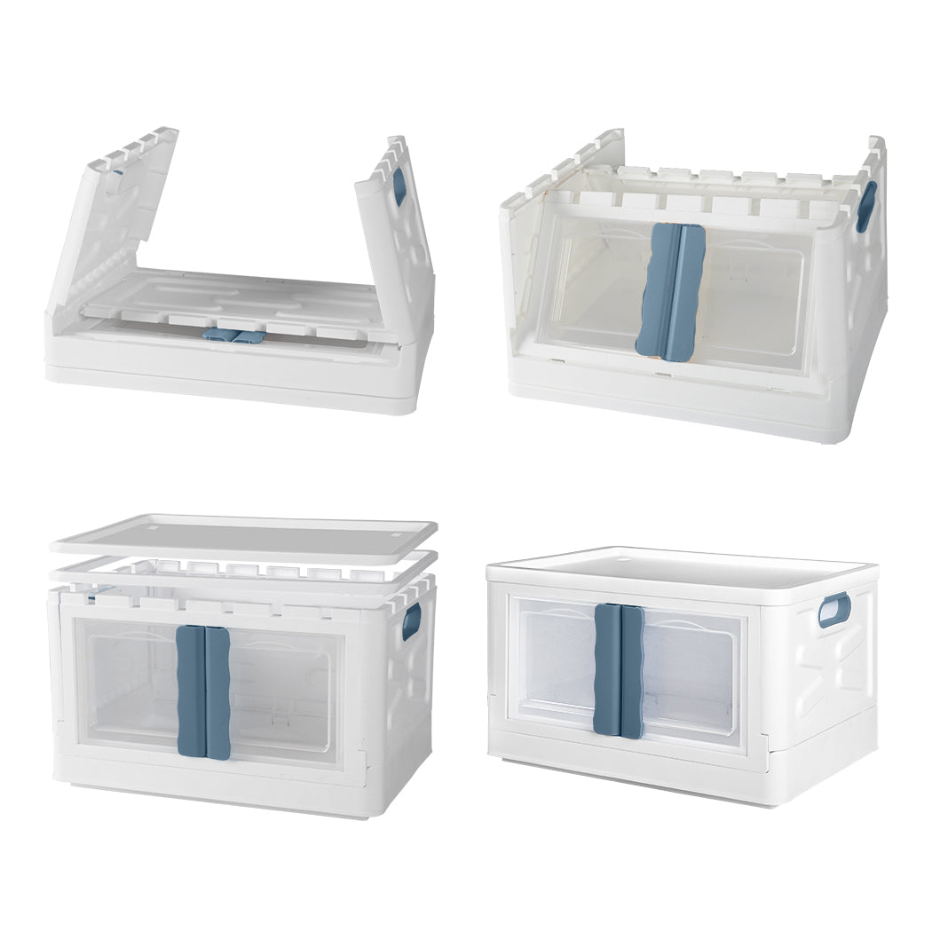 Storage Box Stackable Container 45L Blue-1942352813619286019