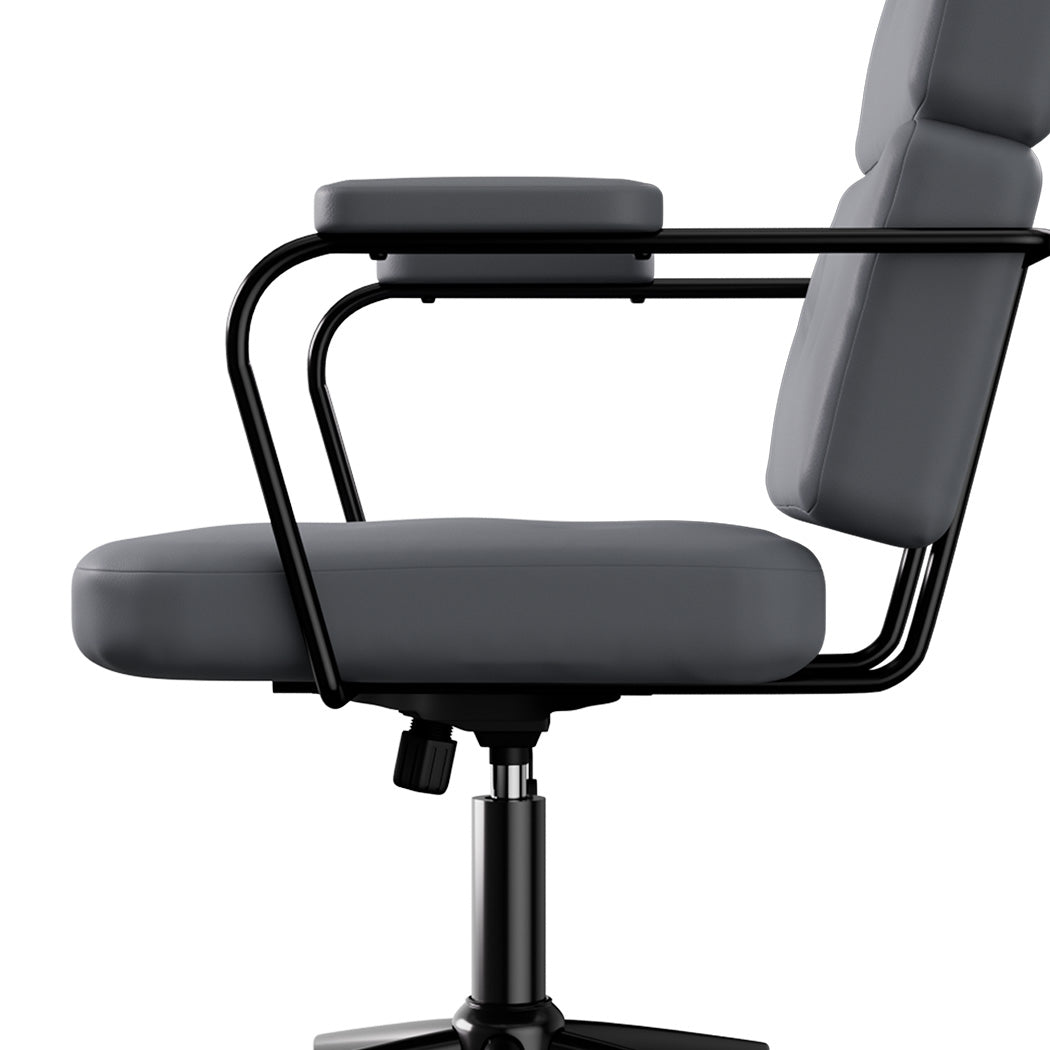 LEVEDE Ergonomic Office Chair Computer PU Grey-1937319820773167107