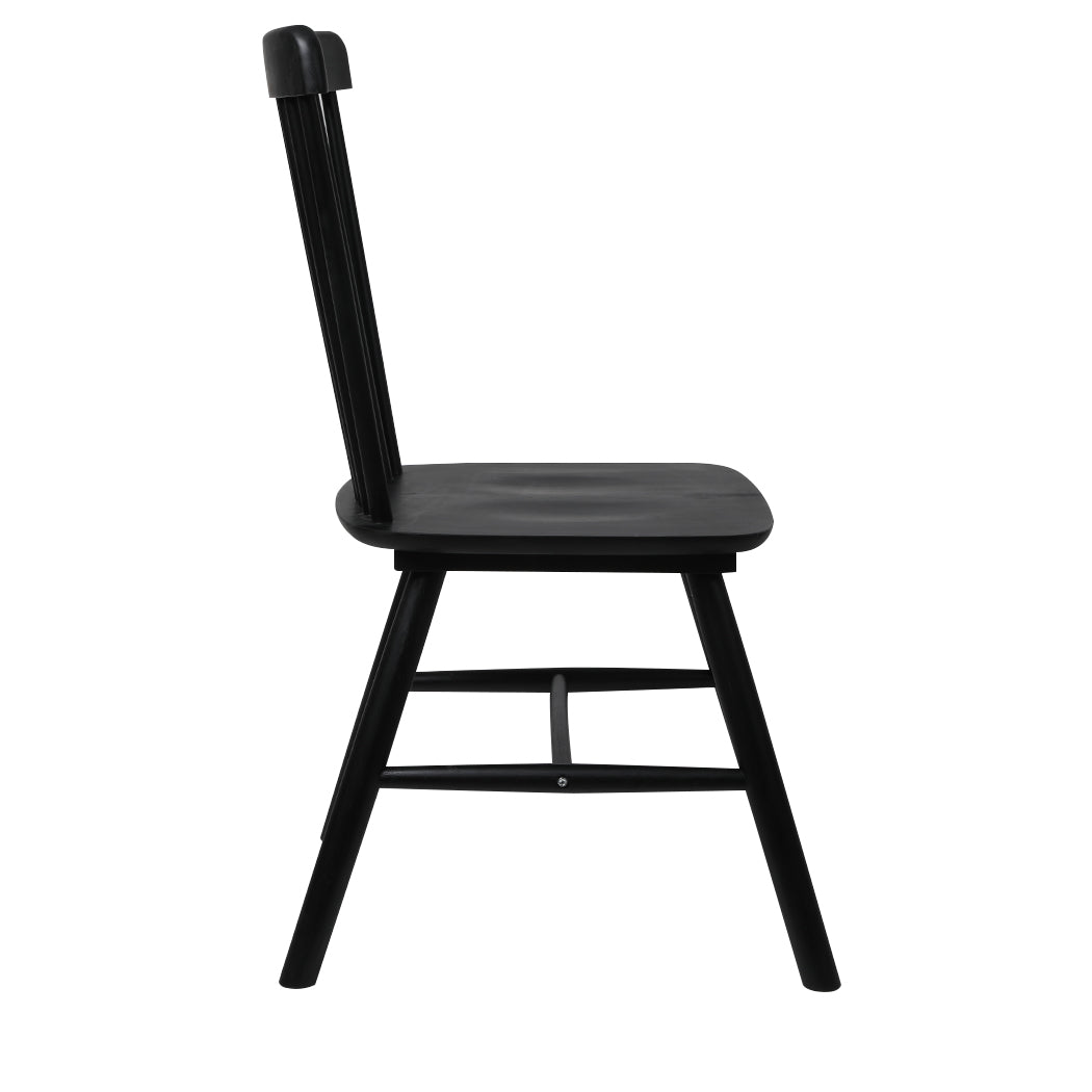 Levede 2x Dining Chairs Kitchen Winsor Black-1910113281712984067