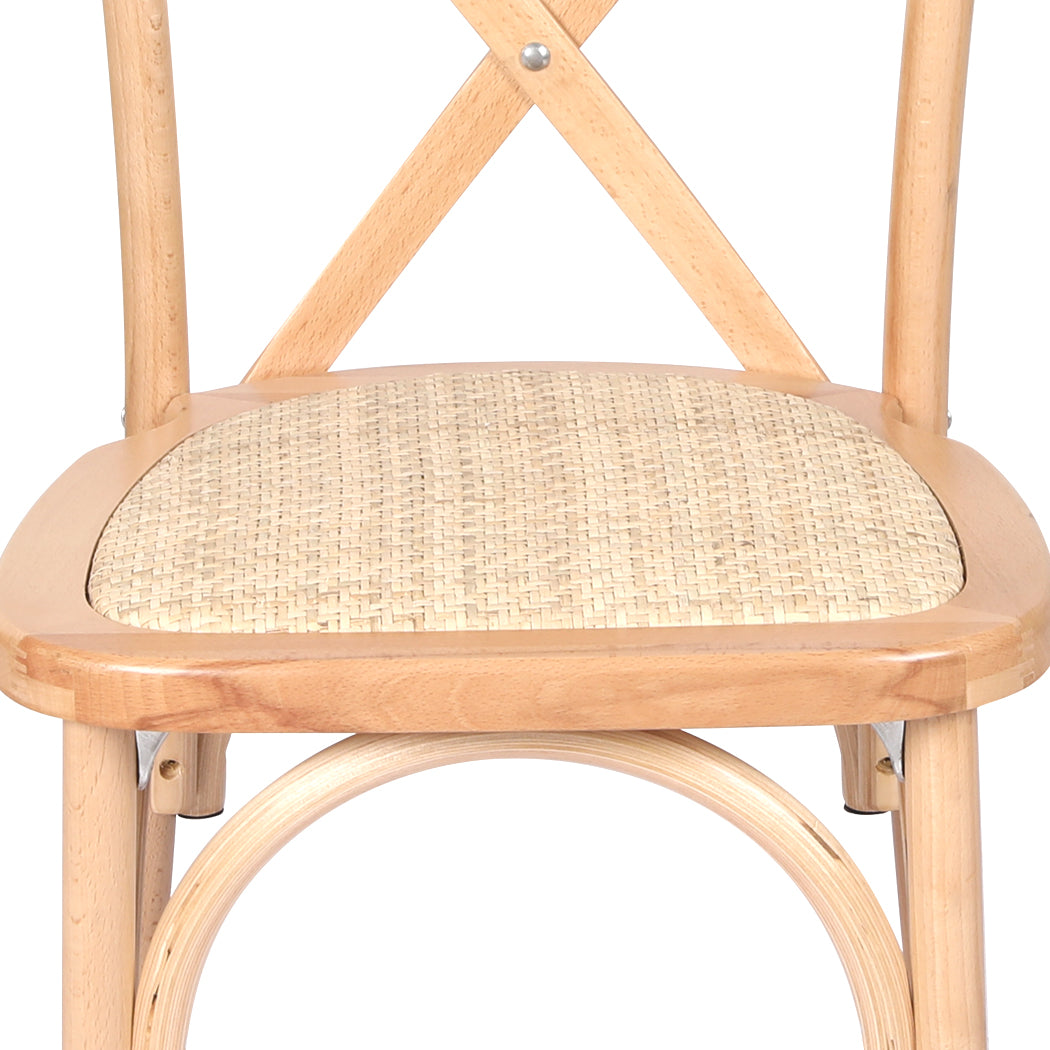 Levede 2X Dining Chairs Cross Back Chair-1910112199221841923