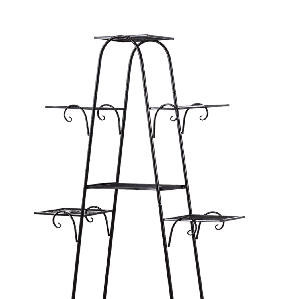 Levede Outdoor Indoor Metal Plant Stand Black-1942353739742580739