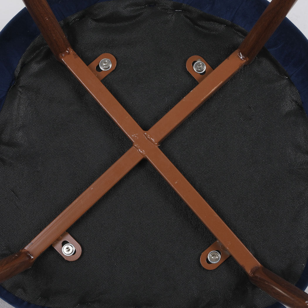 Levede 2x Dining Chairs Seat French Navy-1910113283160018947
