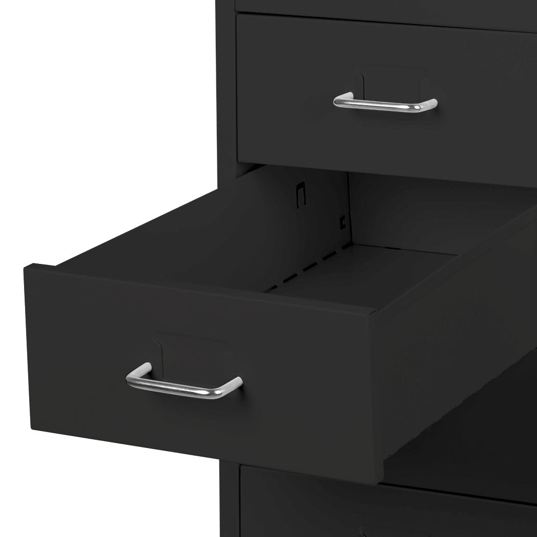 Levede 8 Drawer Office Cabinet Drawers Black-1917016720166490115