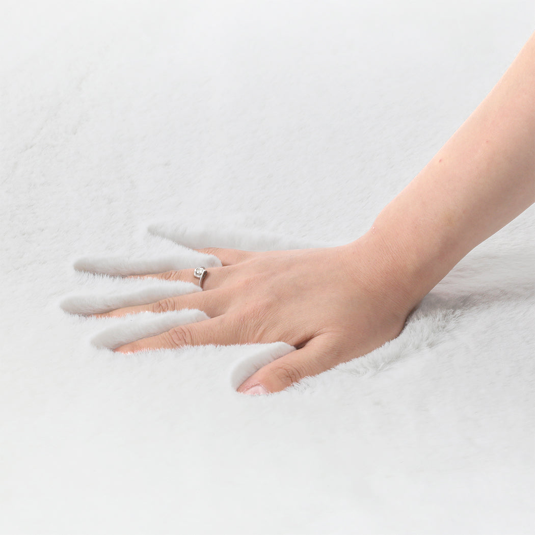 Marlow Floor Rugs Area Rug Fluffy Faux 160X230CM White-1942353171989008387