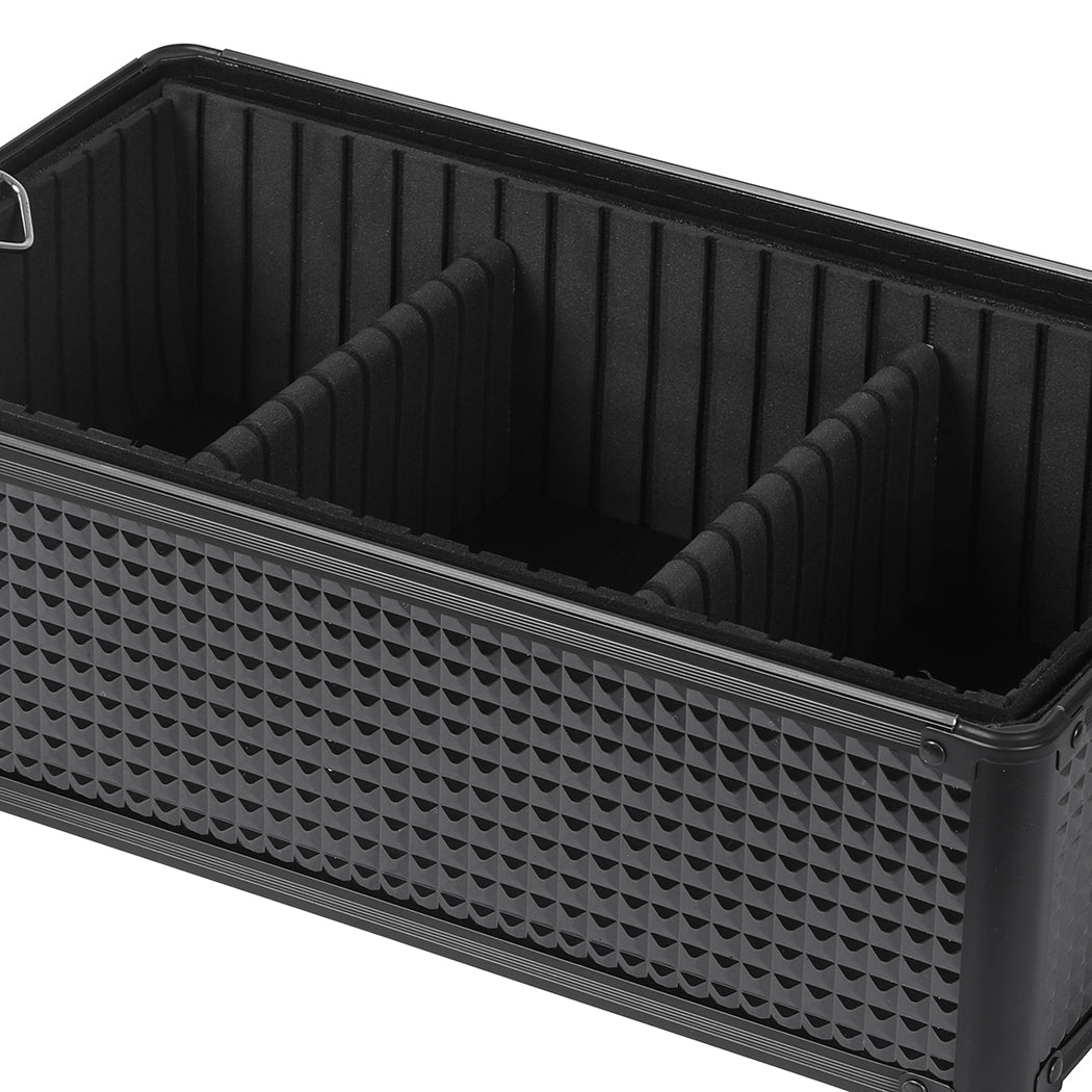 Professional Makeup Case Organizer Box Black-1942353090313326595