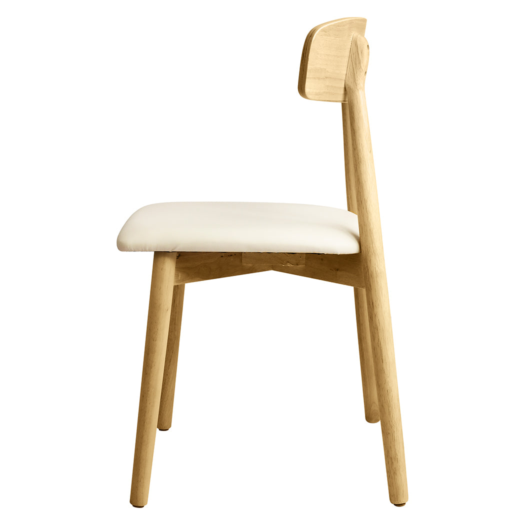 Levede 2x Dining Chairs Kitchen Chair Natural-1910113301430407171