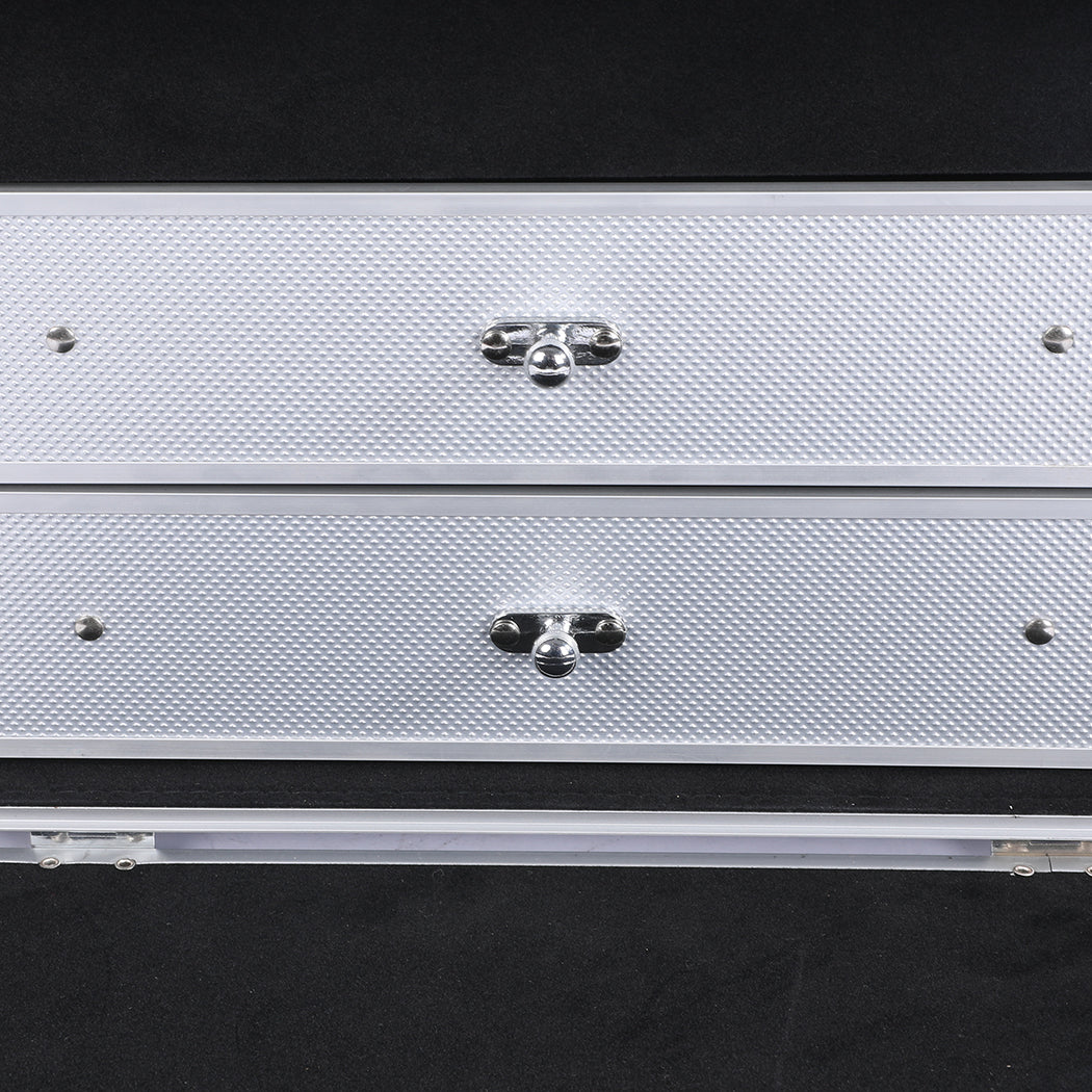 Cosmetic Makeup Case Aluminum Beauty Silver-1942353178720866307