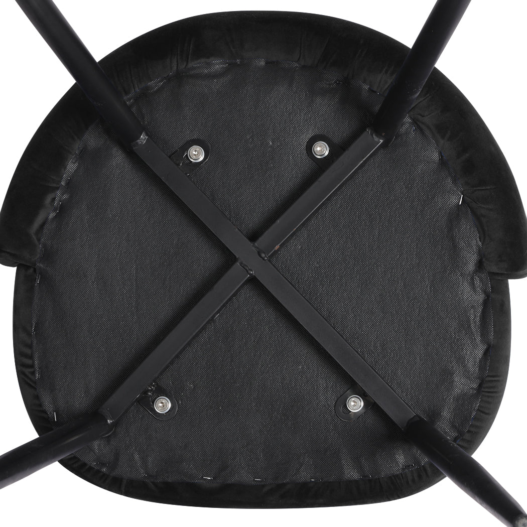 Levede 2x Dining Chairs Kitchen Cafe Black-1910113282501513219
