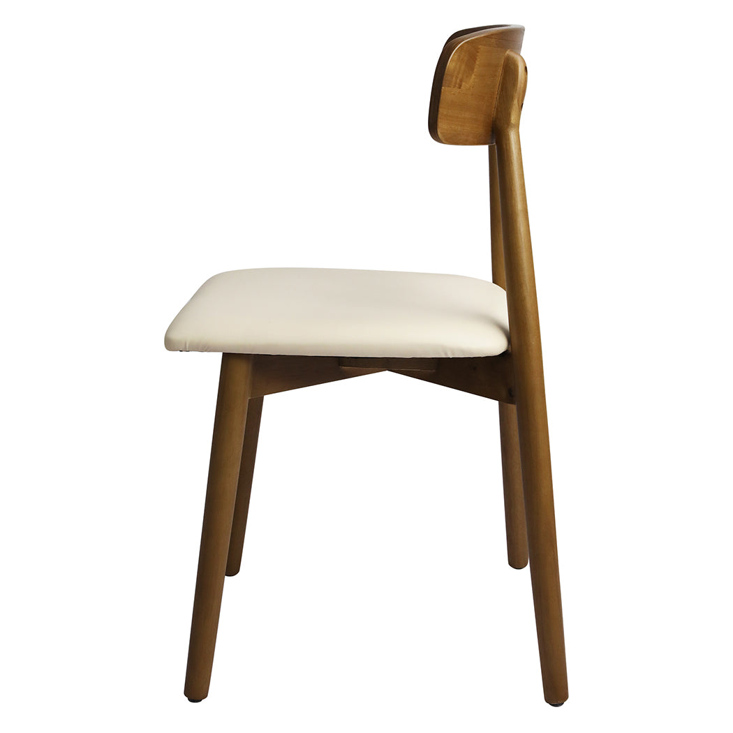 Levede 2x Dining Chairs Kitchen Chair Walnut-1910113301749174275