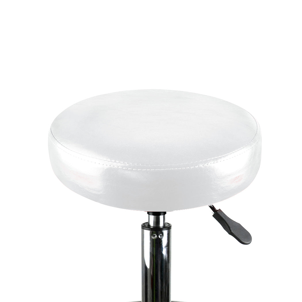 Levede Salon Stool Swivel Hairdressing White-1910112554588442627