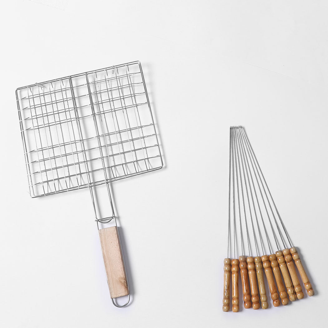 Moyasu Charcoal BBQ Grill Portable Smoker-1942353288120897539