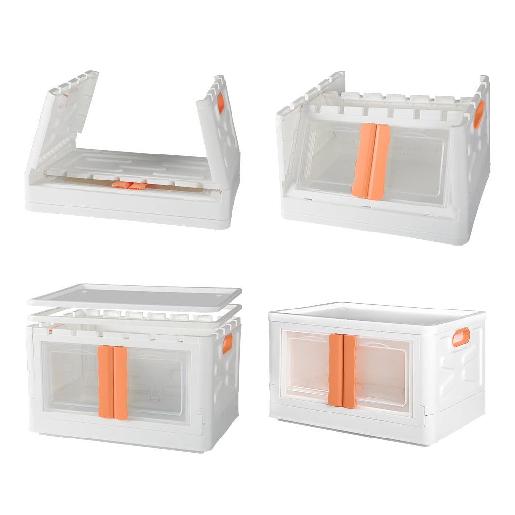 Storage Container Stackable Plastic Pink-1942352813787058179