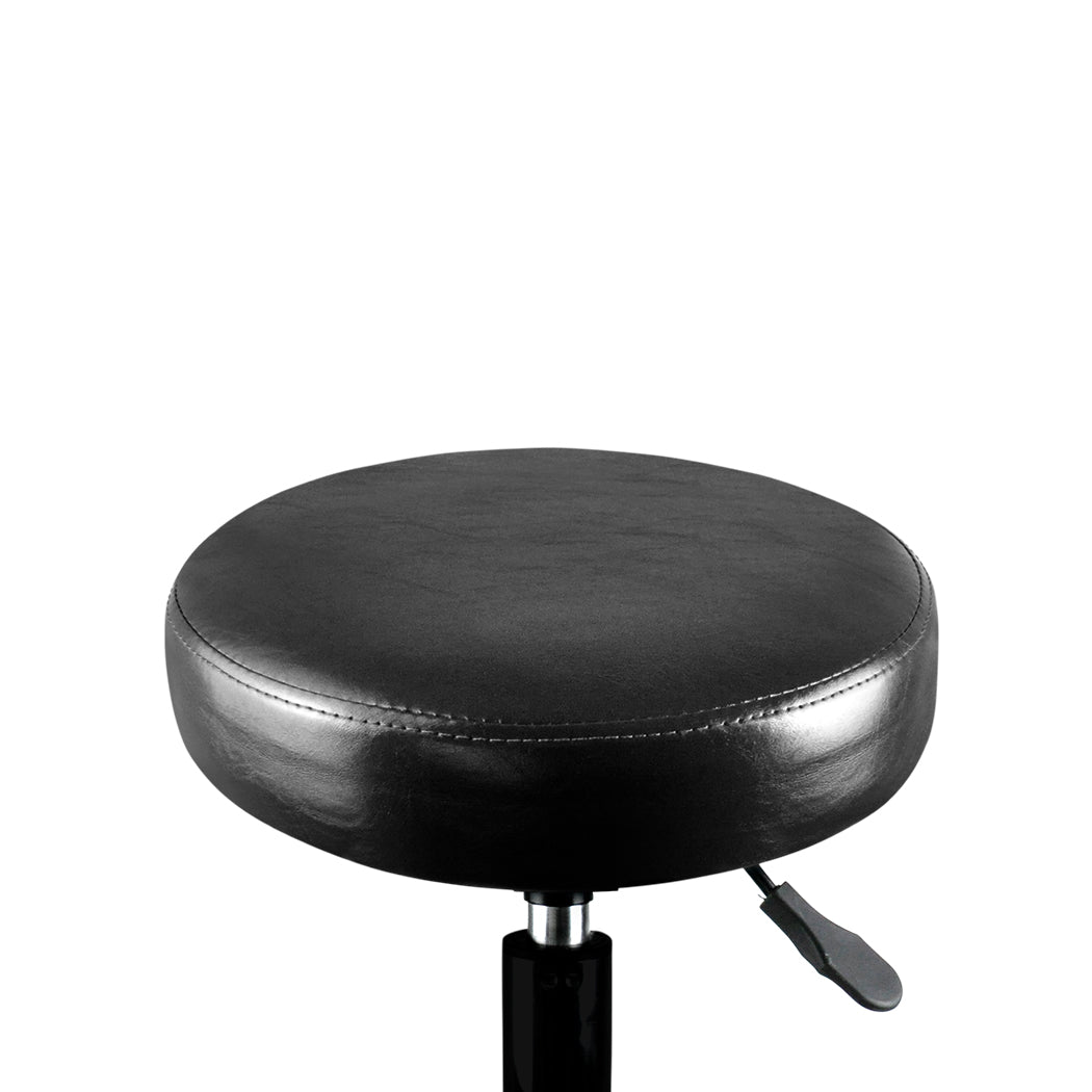Levede Salon Stool Swivel Bar Stools Black with Black Stand-1910112553946714115
