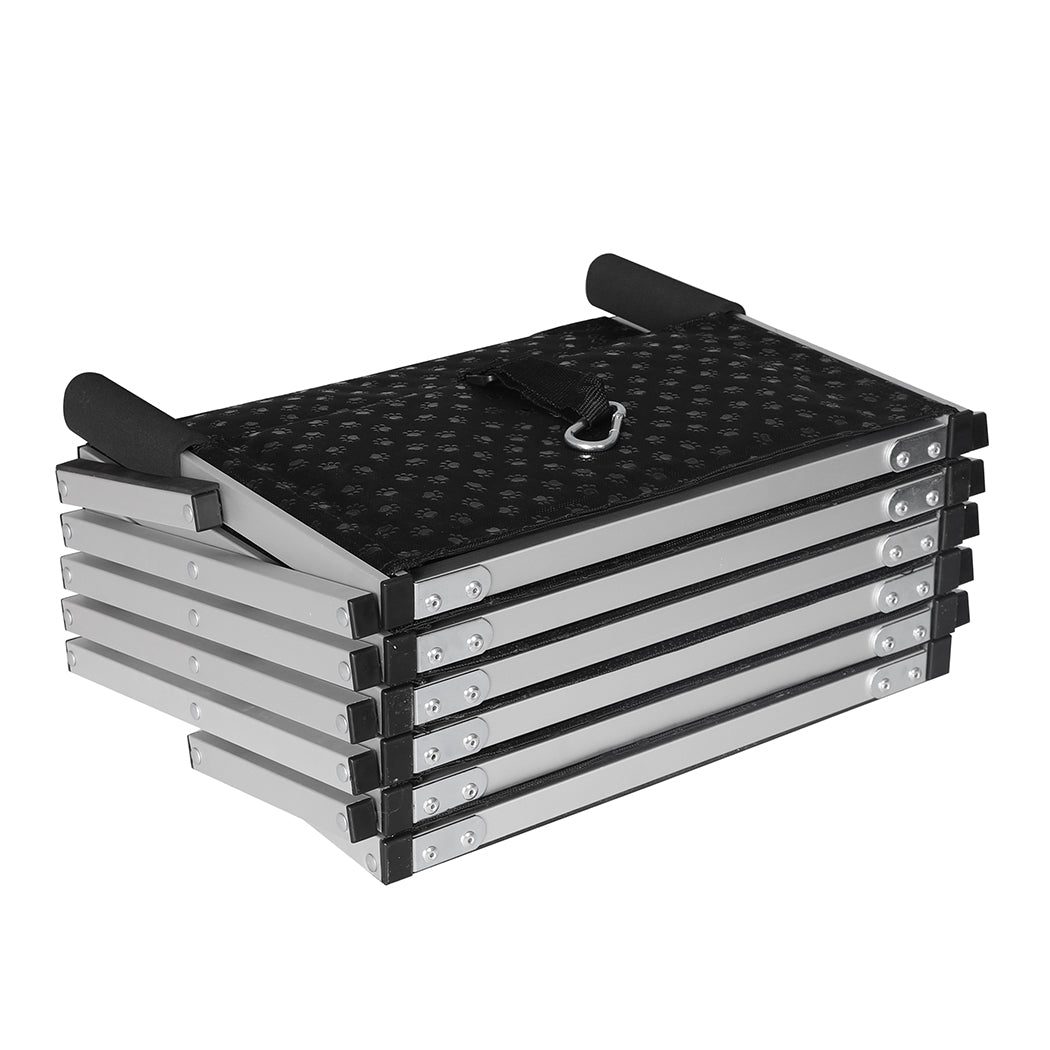 PaWz 6 Steps Dog Ramp Adjustable Height Black-1942352744128057347