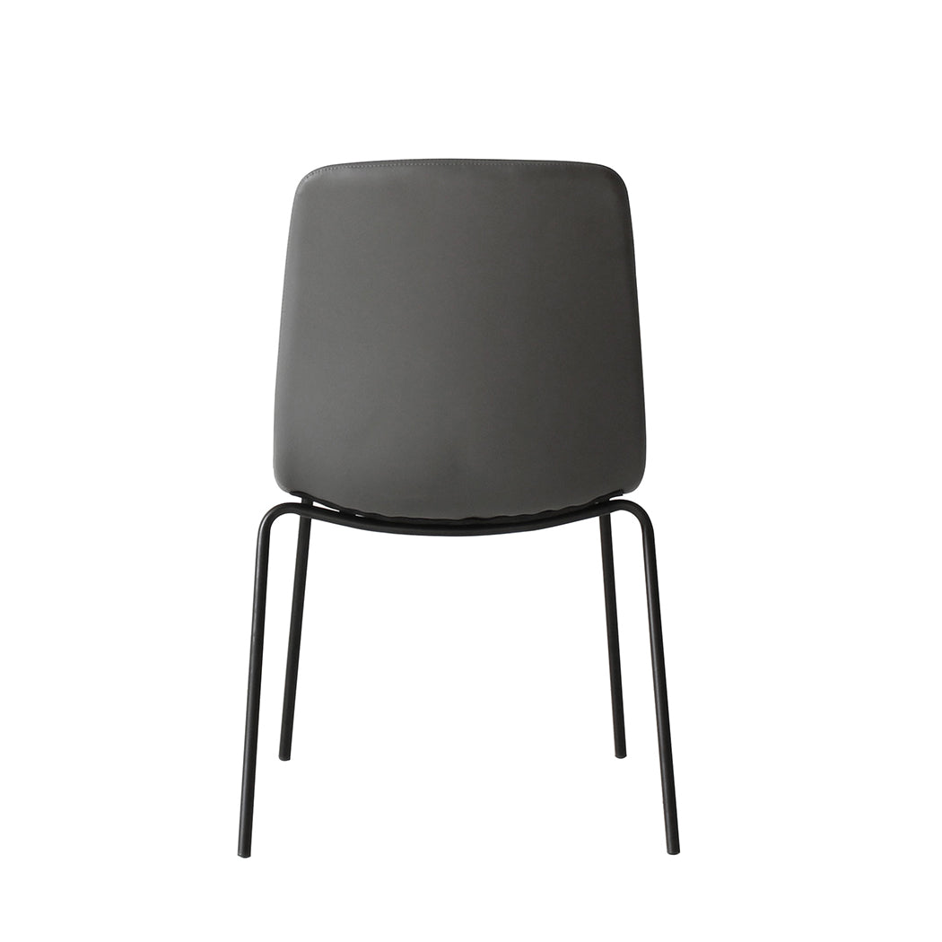 Levede Stackable Dining Chairs Kitchen Grey-1910113294778241027