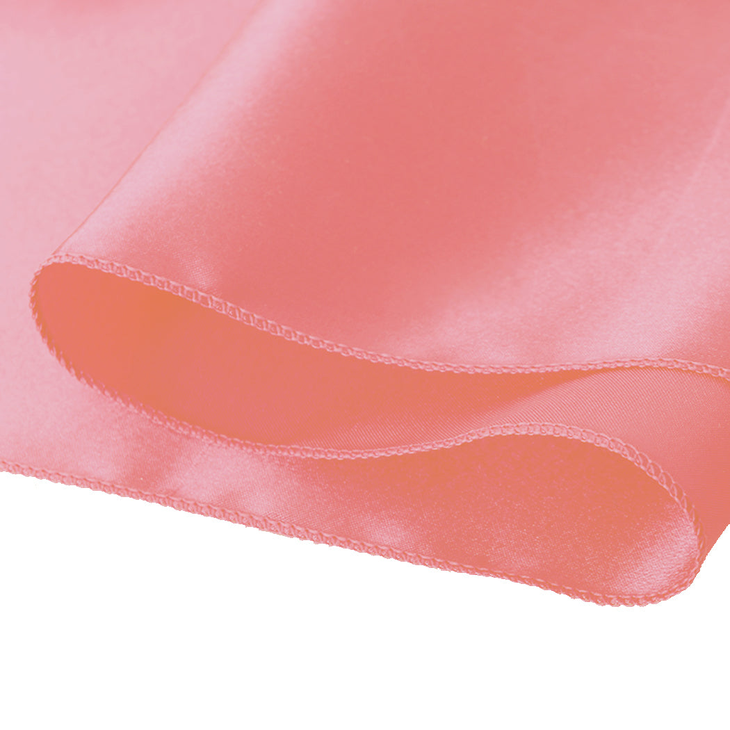 50x Satin Chair Sashes Cloth Cover Wedding Coral-1942353140644974595